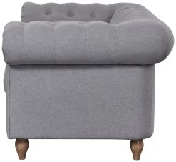 Habitat Chesterfield Fabric 2 Seater Sofa - Light Grey -Habitat 7049033 R Z004A