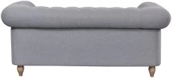Habitat Chesterfield Fabric 2 Seater Sofa - Light Grey -Habitat 7049033 R Z005A