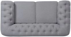 Habitat Chesterfield Fabric 2 Seater Sofa - Light Grey -Habitat 7049033 R Z006A