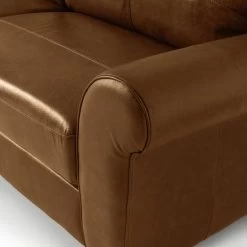 Habitat Salisbury Leather 4 Seater Sofa - Tan -Habitat 7159662 R Z006A