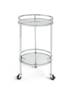 Habitat Chrome And Glass Drinks Trolley -Habitat 7312966 R Z002A