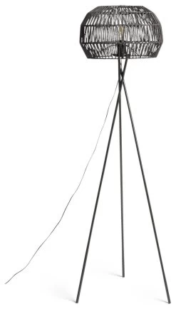 Habitat Global Rope Tripod Floor Lamp - Black -Habitat 7485068 R Z001C