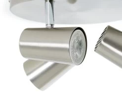 Habitat Spotlight 3 Light Plate - Brushed Chrome -Habitat 7567395 R Z003A