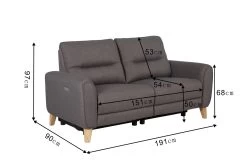 Habitat Tommy Fabric 3 Seater Power Recliner Sofa -Navy Blue 12 Habitat Tommy Fabric 3 Seater Power Recliner Sofa -Navy Blue -Habitat 7627565 R E020