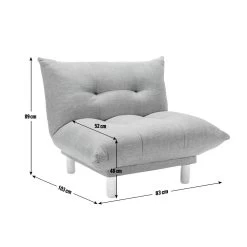 Habitat Kota Fabric Armchair - Charcoal -Habitat 7636305 R Z020A