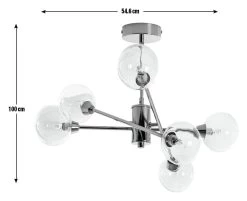 Habitat Glam 6 Light Glass Ceiling Light – Gold -Habitat 7835340 R E001