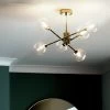 Habitat Glam 6 Light Glass Ceiling Light – Gold -Habitat 7835340 R Z001A