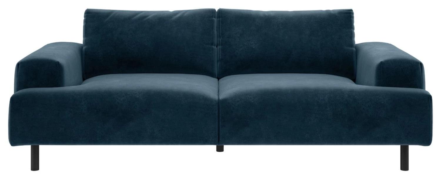 Habitat Julien Velvet 3 Seater Sofa - Navy Blue 3 Habitat Julien Velvet 3 Seater Sofa - Navy Blue