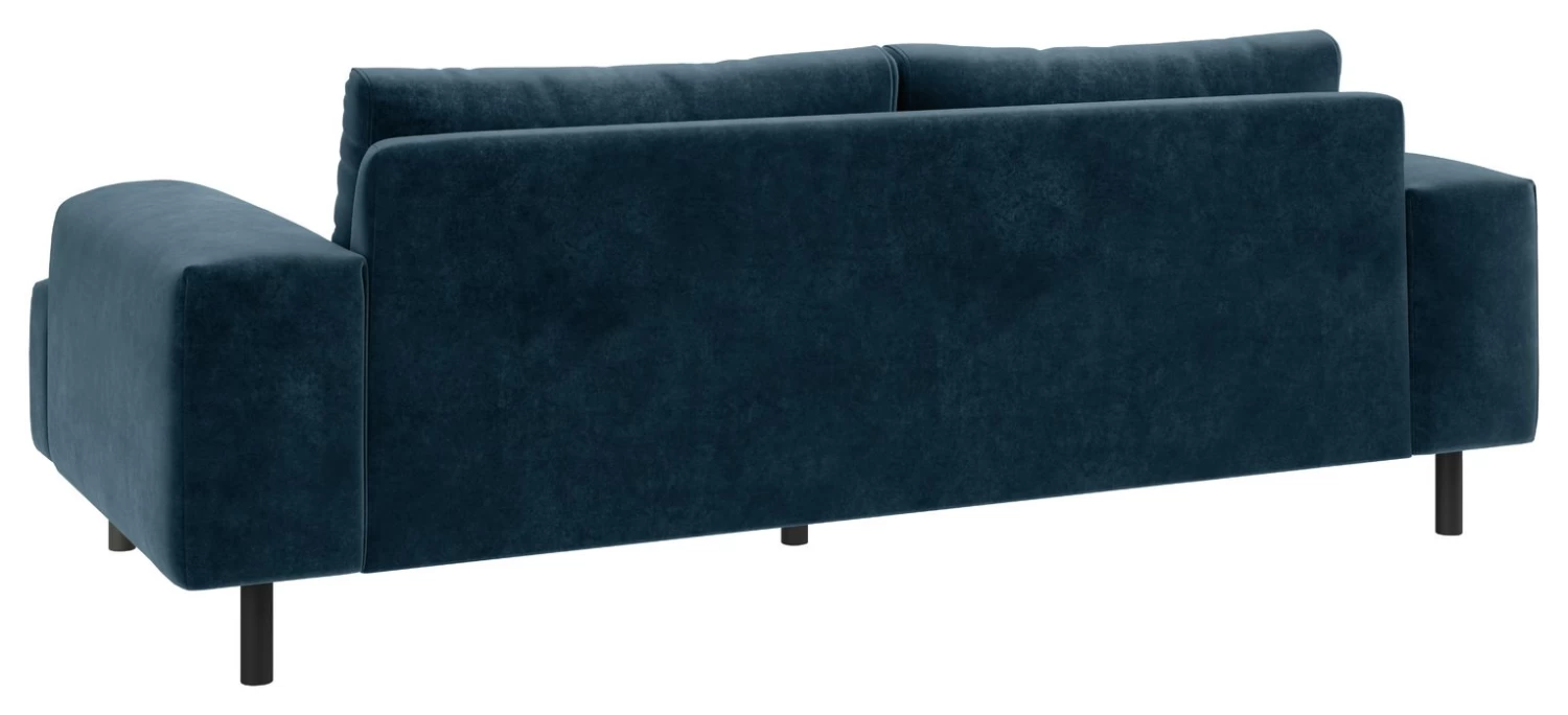 Habitat Julien Velvet 3 Seater Sofa - Navy Blue 7 Habitat Julien Velvet 3 Seater Sofa - Navy Blue - Image 5