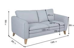 Habitat Cooper Fabric 3 Seater Sofa - Charcoal -Habitat 7837104 R E020