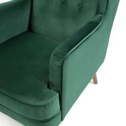 Habitat Callie Velvet Wingback Chair - Forest Green -Habitat 7878486 R Z006A