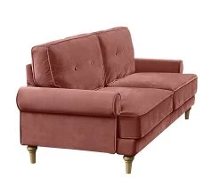 Habitat Vienna Velvet 3 Seater Sofa - Rose -Habitat 7896664 R Z004A