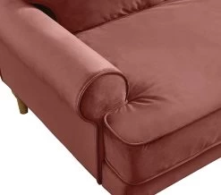 Habitat Vienna Velvet 3 Seater Sofa - Rose -Habitat 7896664 R Z006A