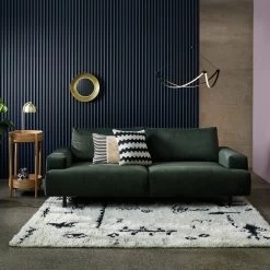 Habitat Julien Fabric 3 Seater Sofa - Dark Green -Habitat 7911408 R Z001C
