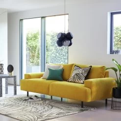 Habitat Julien Fabric 3 Seater Sofa - Dark Green -Habitat 7911408 R Z006A