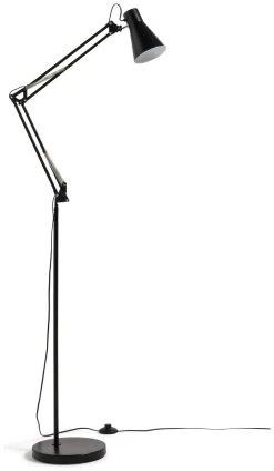 Habitat Swing Arm Floor Lamp - Matt Black -Habitat 7929184 R Z001C