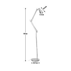 Habitat Swing Arm Floor Lamp - Matt Black -Habitat 7929184 R Z001E