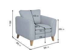 Habitat Cooper Fabric Armchair - Light Grey -Habitat 7956377 R Z020A