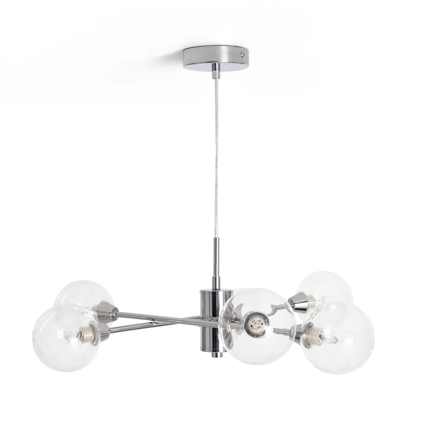 Habitat Glam 6 Light Glass Ceiling Light – Chrome 5 Habitat Glam 6 Light Glass Ceiling Light – Chrome - Image 3