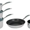 Habitat 5 Piece Stainless Steel With Silicone Rim Pan Set -Habitat 8042785 R Z001A