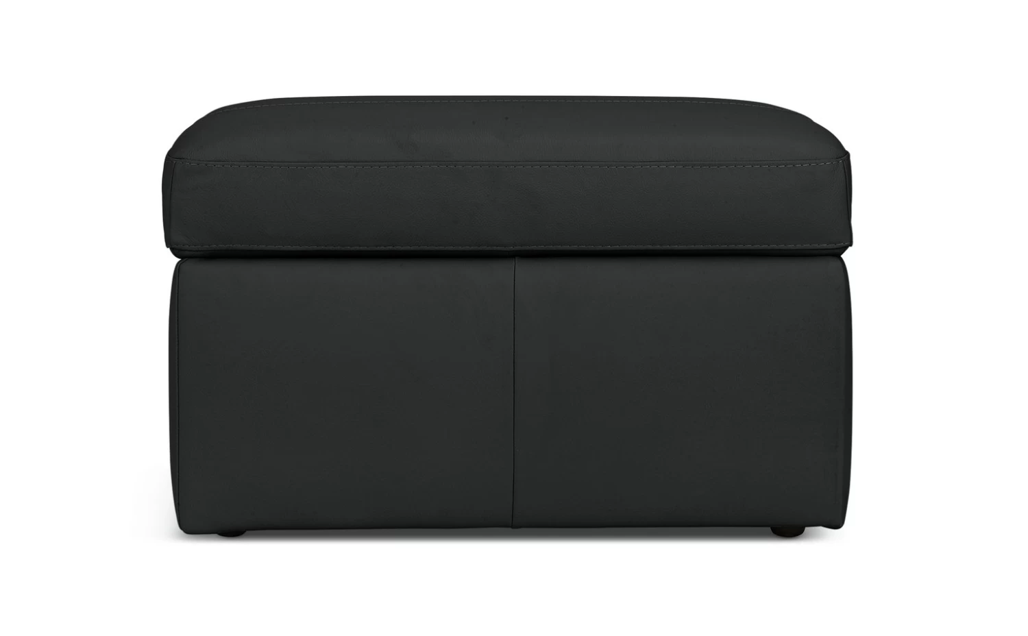 Habitat Gabe Leather Storage Footstool - Black 3 Habitat Gabe Leather Storage Footstool - Black