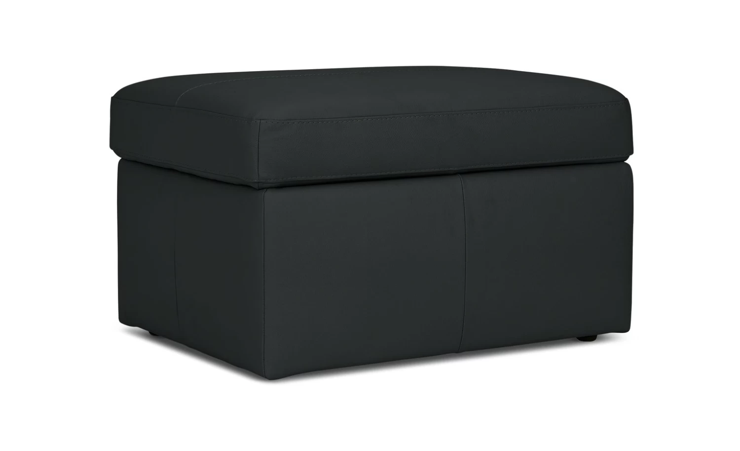 Habitat Gabe Leather Storage Footstool - Black 4 Habitat Gabe Leather Storage Footstool - Black - Image 2