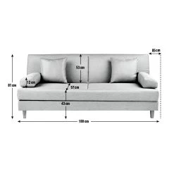 Habitat Chase Fabric Clic Clac Sofa Bed - Charcoal -Habitat 8064268 R Z020A