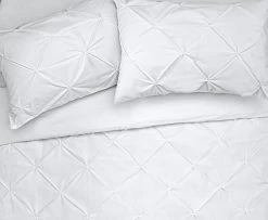 Habitat Hadley Pintuck White Bedding Set - Double -Habitat 8108612 R Z005A