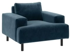 Habitat Julien Velvet Armchair - Navy -Habitat 8117335 R Z008A