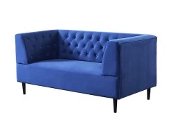 Habitat Blake Velvet 2 Seater Sofa - Navy Blue -Habitat 8133467 R Z002A