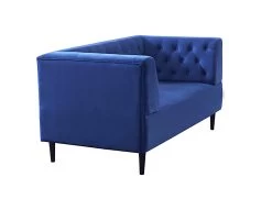 Habitat Blake Velvet 2 Seater Sofa - Navy Blue -Habitat 8133467 R Z004A