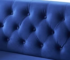 Habitat Blake Velvet 2 Seater Sofa - Navy Blue -Habitat 8133467 R Z005A