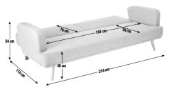 Habitat Andy 3 Seater Fabric Clic Clac Sofa Bed - Grey -Habitat 8171168 R Z002A