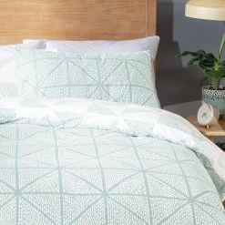 Habitat Stockholm Diamond Dash Duck Egg Bedding Set - Single