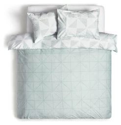 Habitat Stockholm Diamond Dash Duck Egg Bedding Set - Single -Habitat 8277385 R Z002A