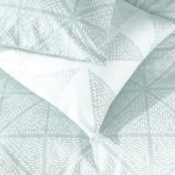 Habitat Stockholm Diamond Dash Duck Egg Bedding Set - Single -Habitat 8277385 R Z003A