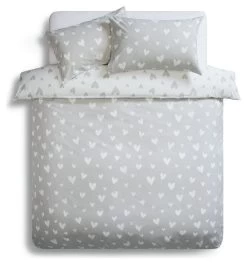 Habitat Hearts Grey & White Bedding Set - Single -Habitat 8291251 R Z004A
