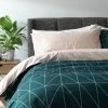Habitat Geo Teal & Blush Reversible Bedding Set - Single -Habitat 8299947 R Z001A