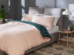 Habitat Geo Teal & Blush Reversible Bedding Set - Single -Habitat 8299947 R Z006A