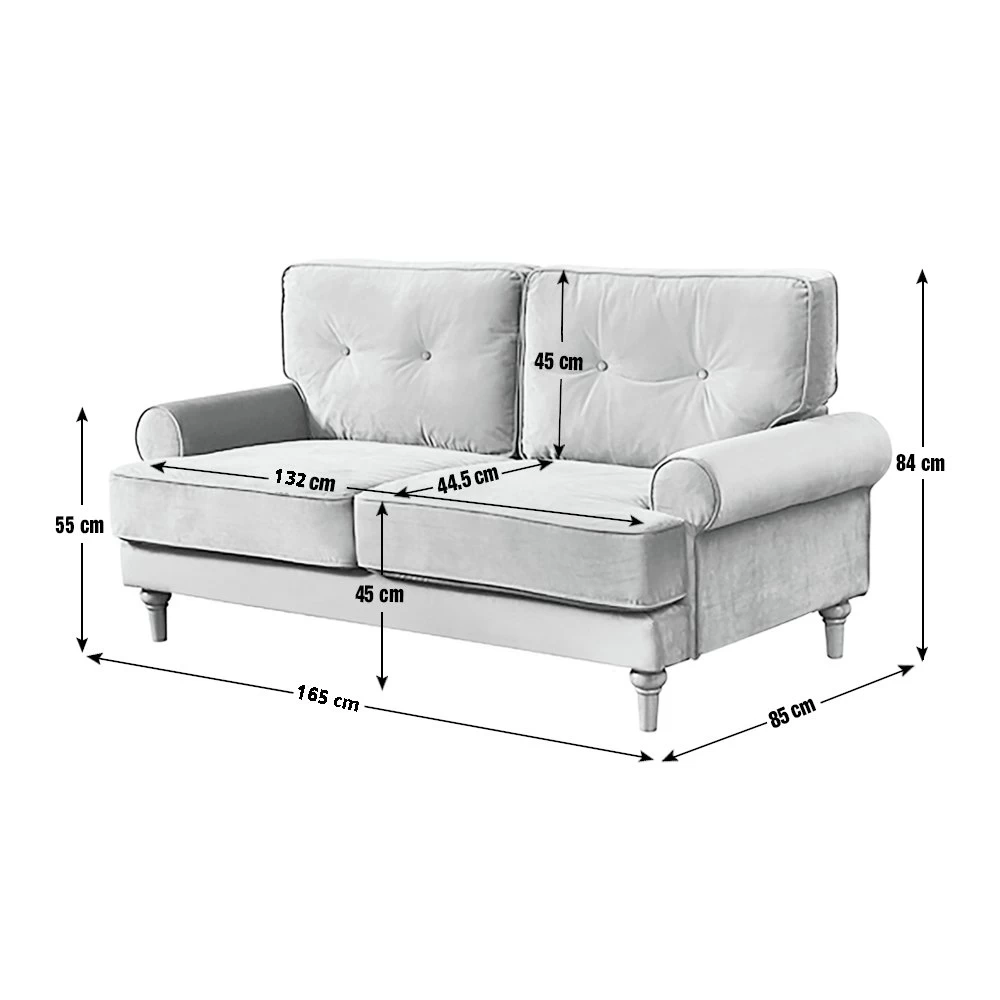Habitat Vienna Velvet 2 Seater Sofa - Rose 5 Habitat Vienna Velvet 2 Seater Sofa - Rose - Image 3