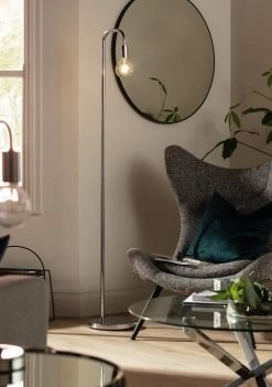 Habitat Rayner Floor Lamp - Chrome -Habitat 8340834 R Z002C