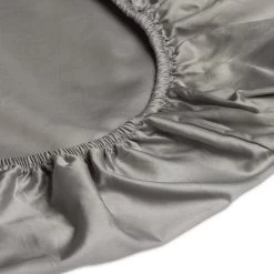 Habitat Egyptian Cotton 400TC Grey Fitted Sheet - Single -Habitat 8366928 R Z002A