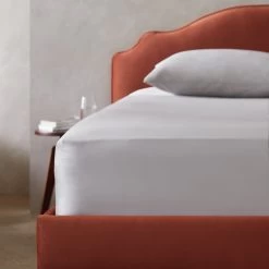 Habitat Egyptian Cotton 400TC Plain Grey Fitted Sheet-Single -Habitat 8377735 R Z001C