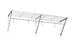 Habitat Chrome Wall Shelf With Hanging Bars -Habitat 8422381 R Z002A
