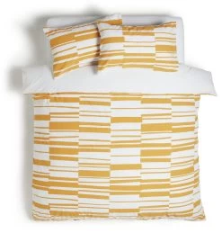 Habitat Stripe Mustard & White Bedding Set - Single -Habitat 8442323 R Z002A