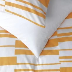 Habitat Stripe Mustard & White Bedding Set - Single -Habitat 8442323 R Z003A