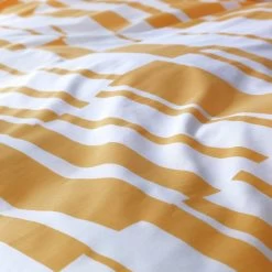 Habitat Stripe Mustard & White Bedding Set - Single -Habitat 8442323 R Z005A