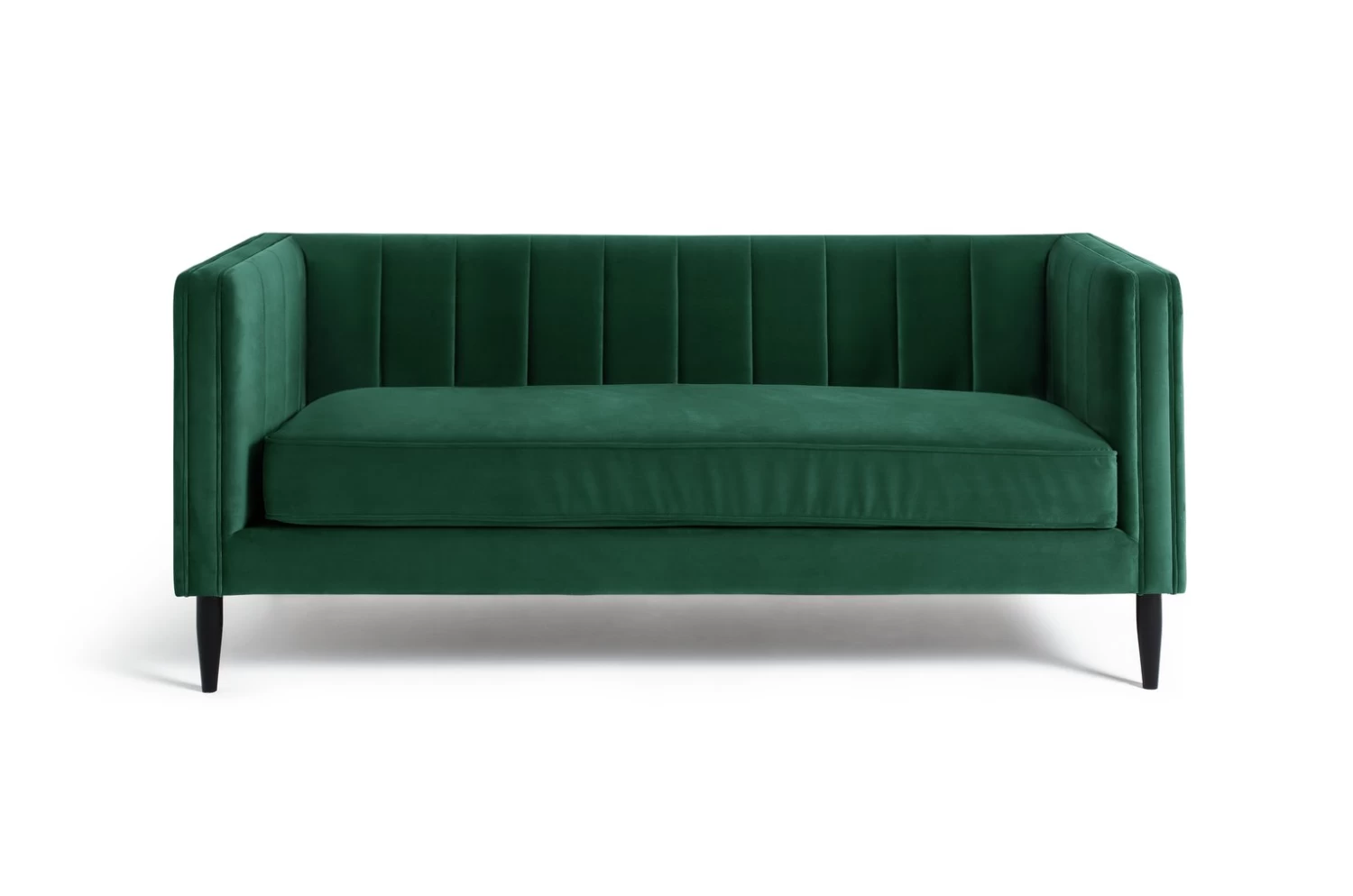 Habitat Vanessa Velvet 3 Seater Sofa - Green 3 Habitat Vanessa Velvet 3 Seater Sofa - Green
