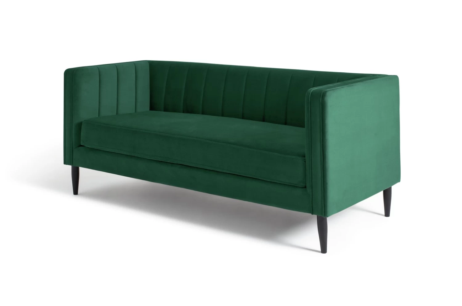 Habitat Vanessa Velvet 3 Seater Sofa - Green 6 Habitat Vanessa Velvet 3 Seater Sofa - Green - Image 4