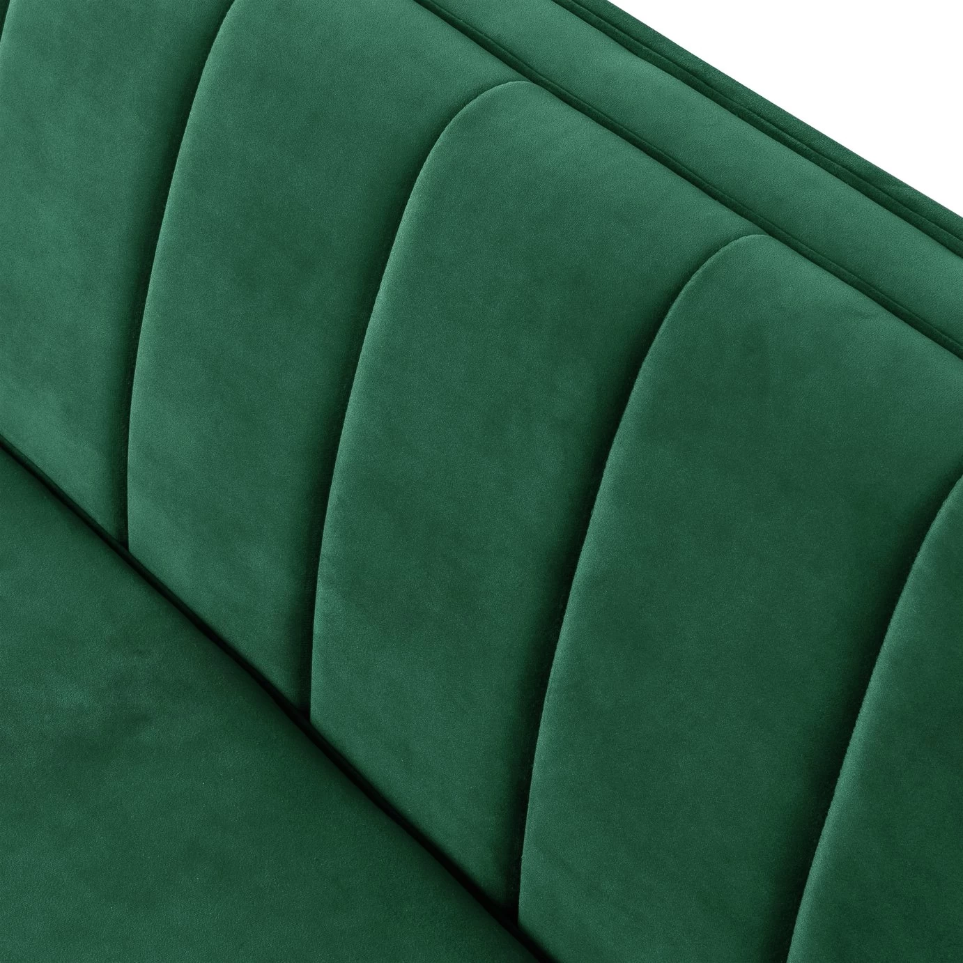 Habitat Vanessa Velvet 3 Seater Sofa - Green 9 Habitat Vanessa Velvet 3 Seater Sofa - Green - Image 7